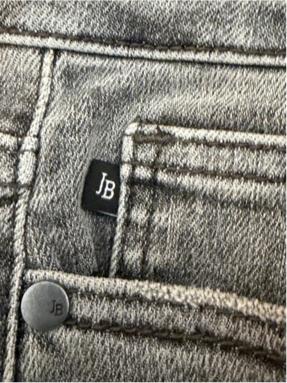 JUDY HIGH WAIST BUTTON FLY GREY COLOR WOMENS CUFFED CAPRI 5/27 Size - Picture 7 of 16